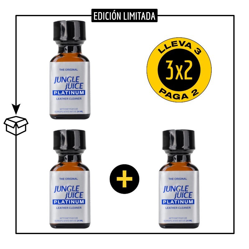 .PACK 3 POPPERS JUNGLE JUICE PLATINUM 24ML .PACK 3 POPPERS JUNGLE JUICE PLATINUM 24ML