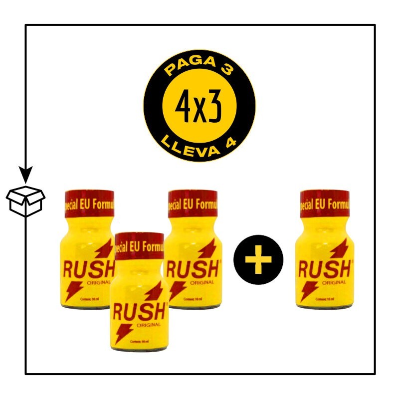 PACK 4 POPPERS RUSH SPECIAL EU FORMULA 10ML PACK 4 POPPERS RUSH SPECIAL EU FORMULA 10ML