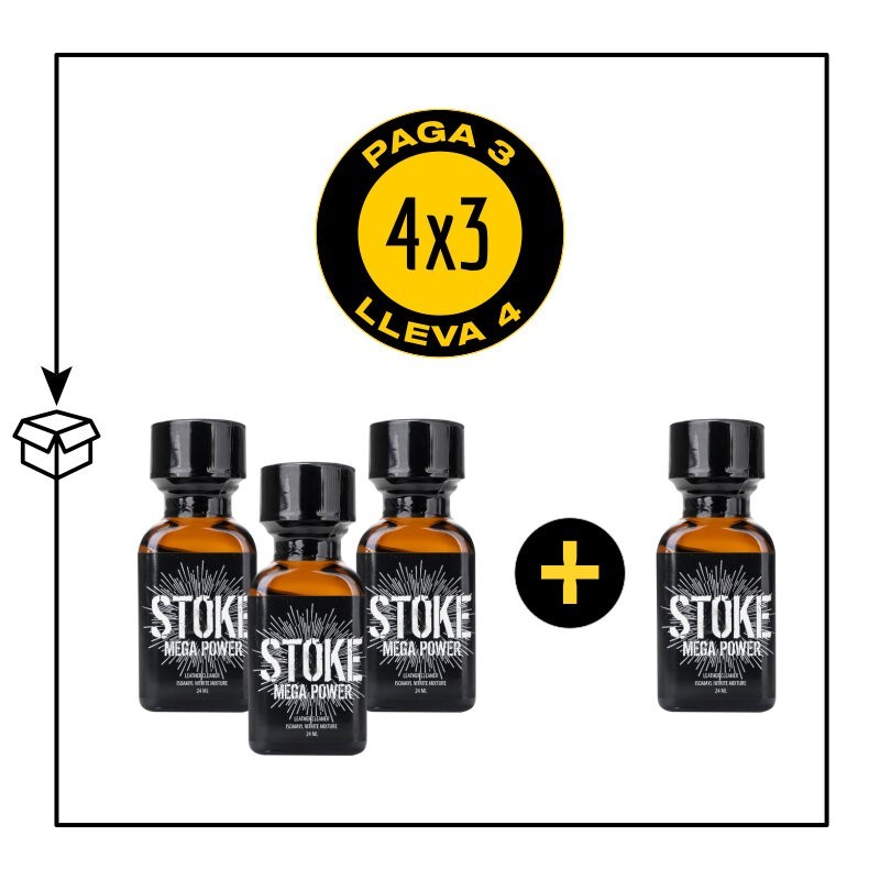 PACK 4 POPPERS STOKE 24ML