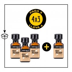 PACK 4 POPPERS GOLD RUSH 24ML