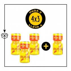 PACK 4 POPPERS RUSH AMARILLO 9ML PWD